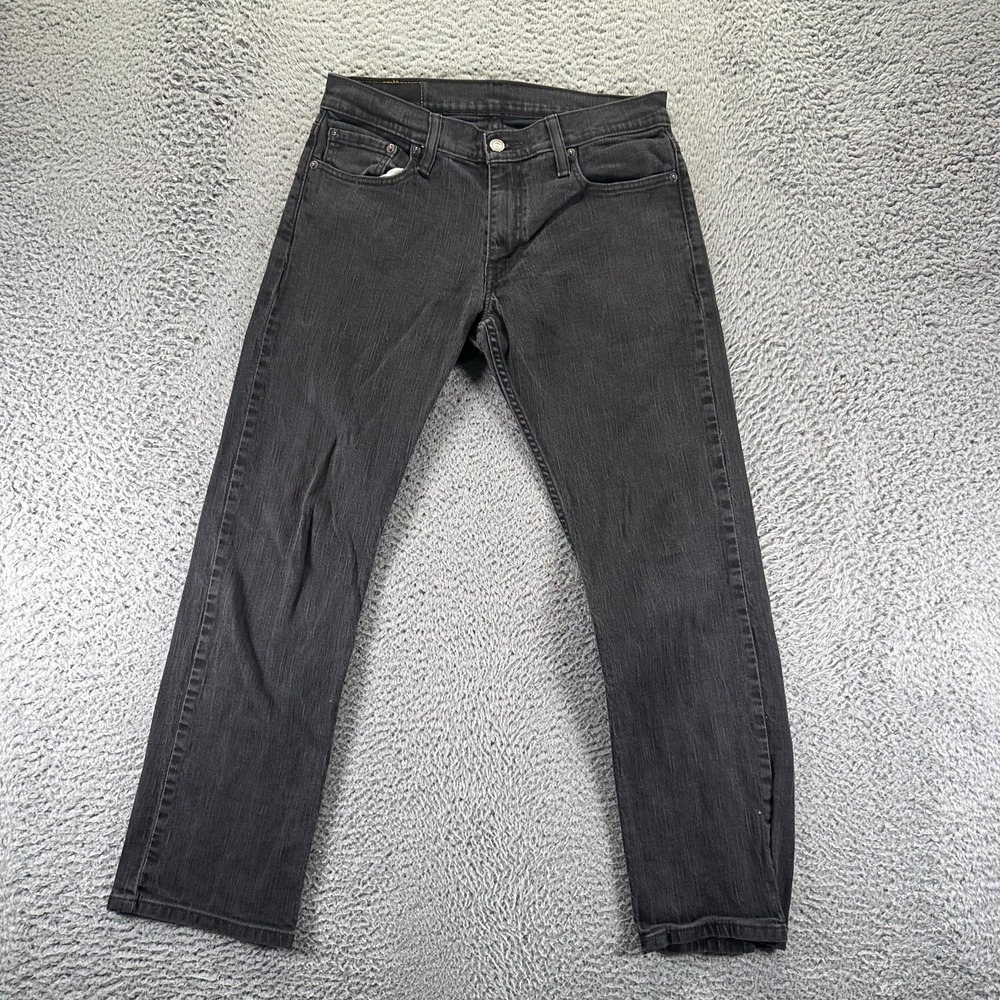 Levi's 514 Jeans Mens 30x30 Black Cotton Denim Straight Leg Workwear Stretch